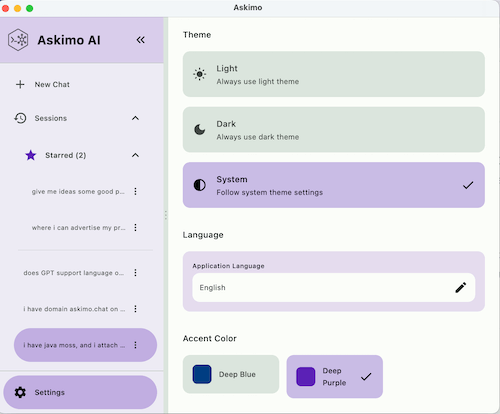 Themes and font customization