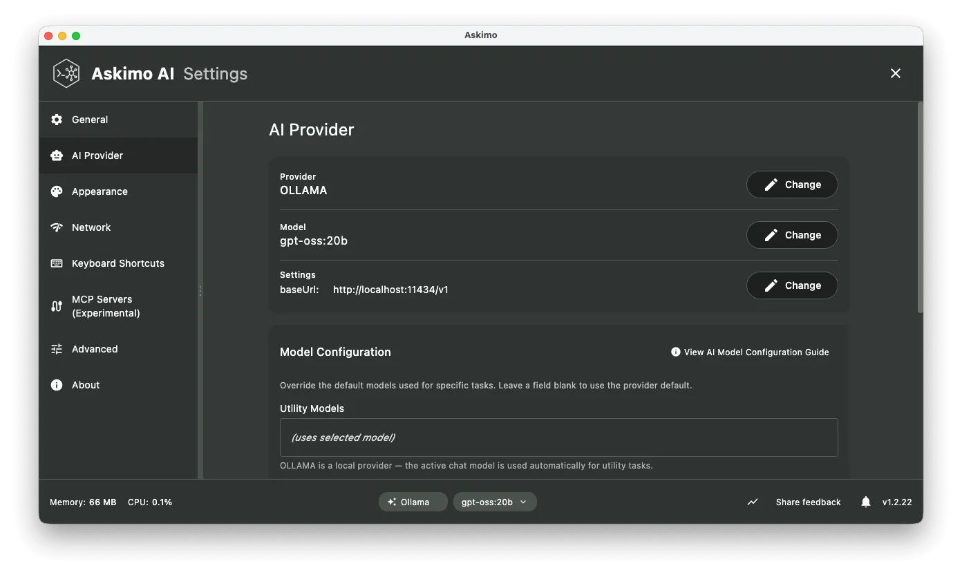 AI Provider Settings