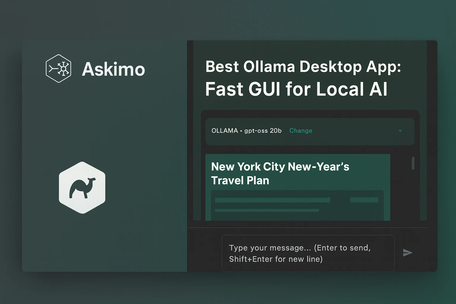 Askimo Ollama desktop app interface